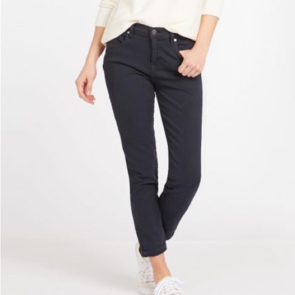 BARBOUR 2/4 Navy Essential Slim Jeggings Trousers Jeans Twill Stretch - Picture 3 of 14